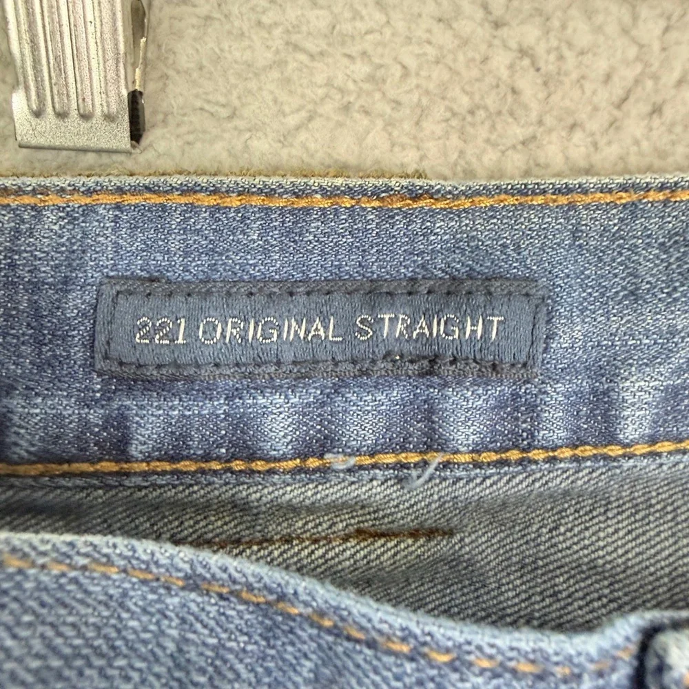 Lucky Brand 221 Original Straight Mens Blue Jeans 34x32 Medium Wash Denim